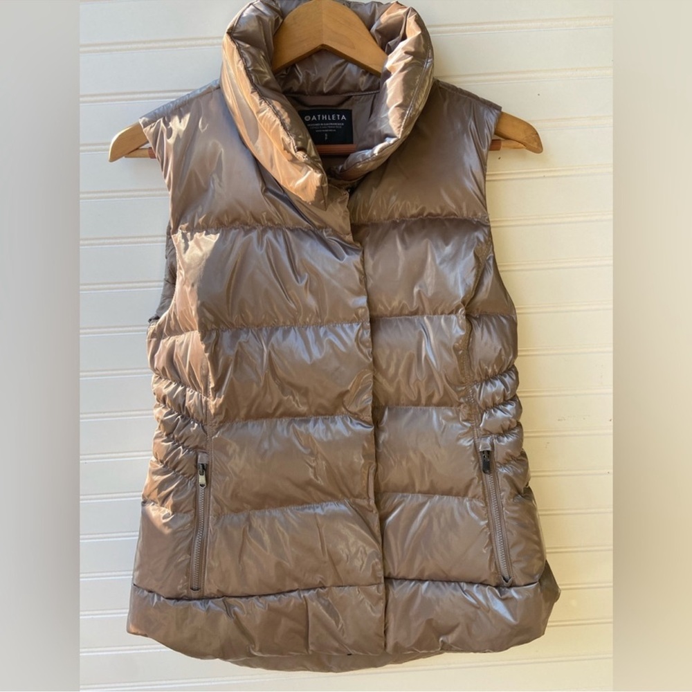 Athleta downtown Vest Gilet Downtown Puffer Vest Mauve Pink